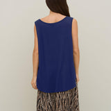 Maglia smanicata bimateriale