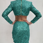 Completo due pezzi in paillettes - Elisabetta Franchi TG00227E2 P26 ELISABETTA FRANCHI 