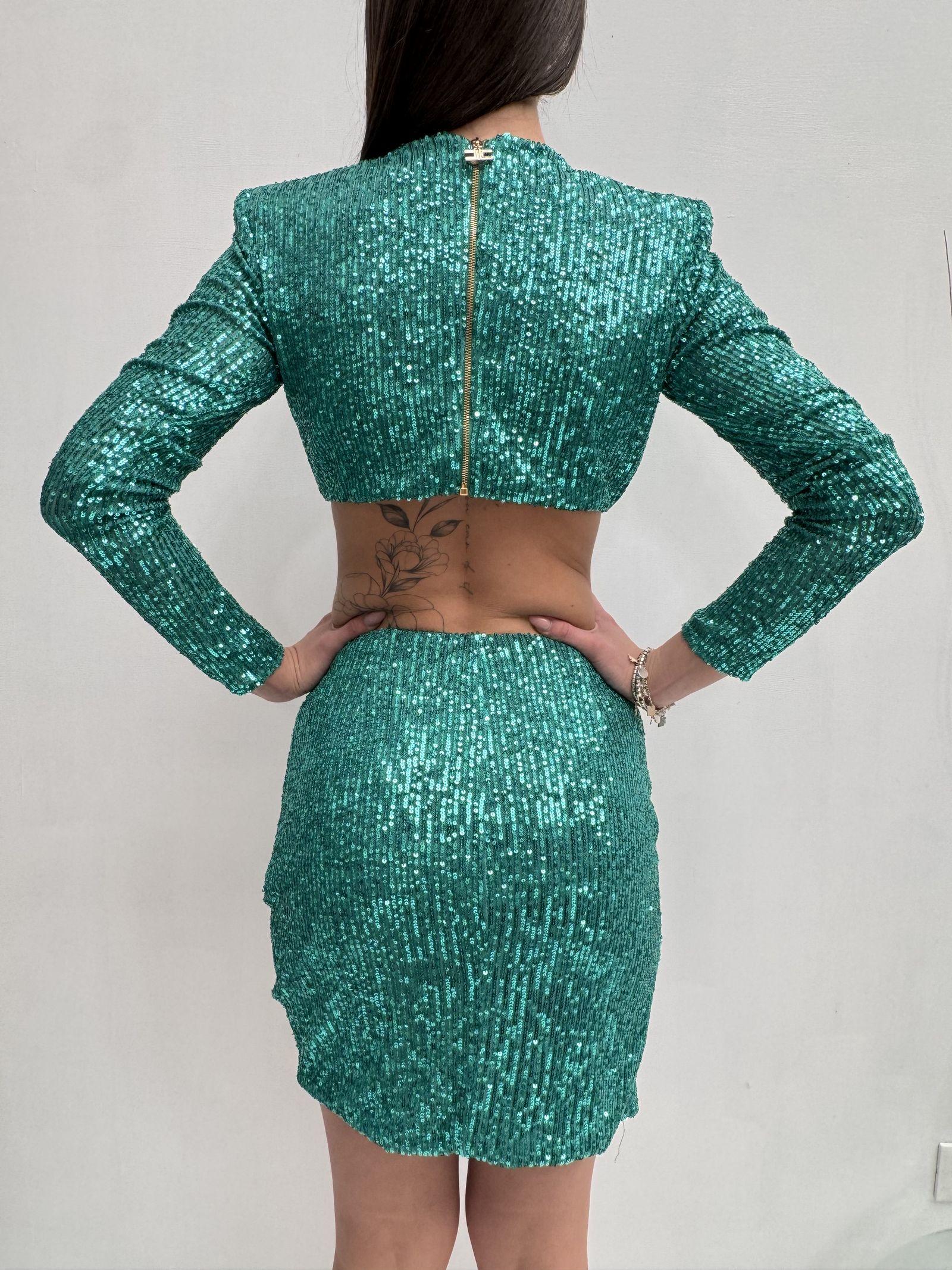 Completo due pezzi in paillettes - Elisabetta Franchi TG00227E2 P26 ELISABETTA FRANCHI 