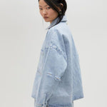 Giacca denim con strass MS2502004 0D0 MAITE 