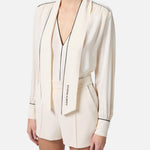 Camicia con sciarpa - Elisabetta Franchi CA10451E2 E84 ELISABETTA FRANCHI 