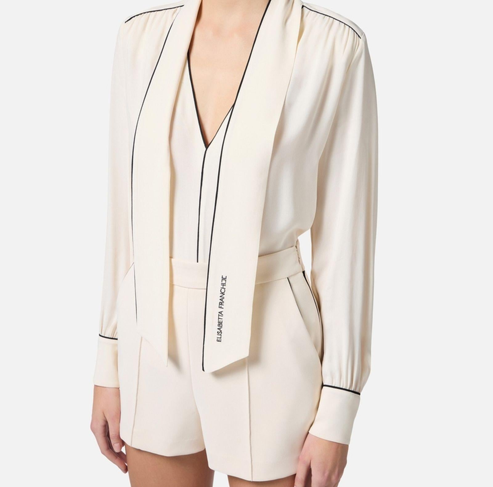 Camicia con sciarpa - Elisabetta Franchi CA10451E2 E84 ELISABETTA FRANCHI 