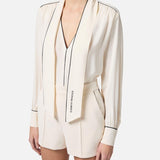 Camicia con sciarpa - Elisabetta Franchi CA10451E2 E84 ELISABETTA FRANCHI 
