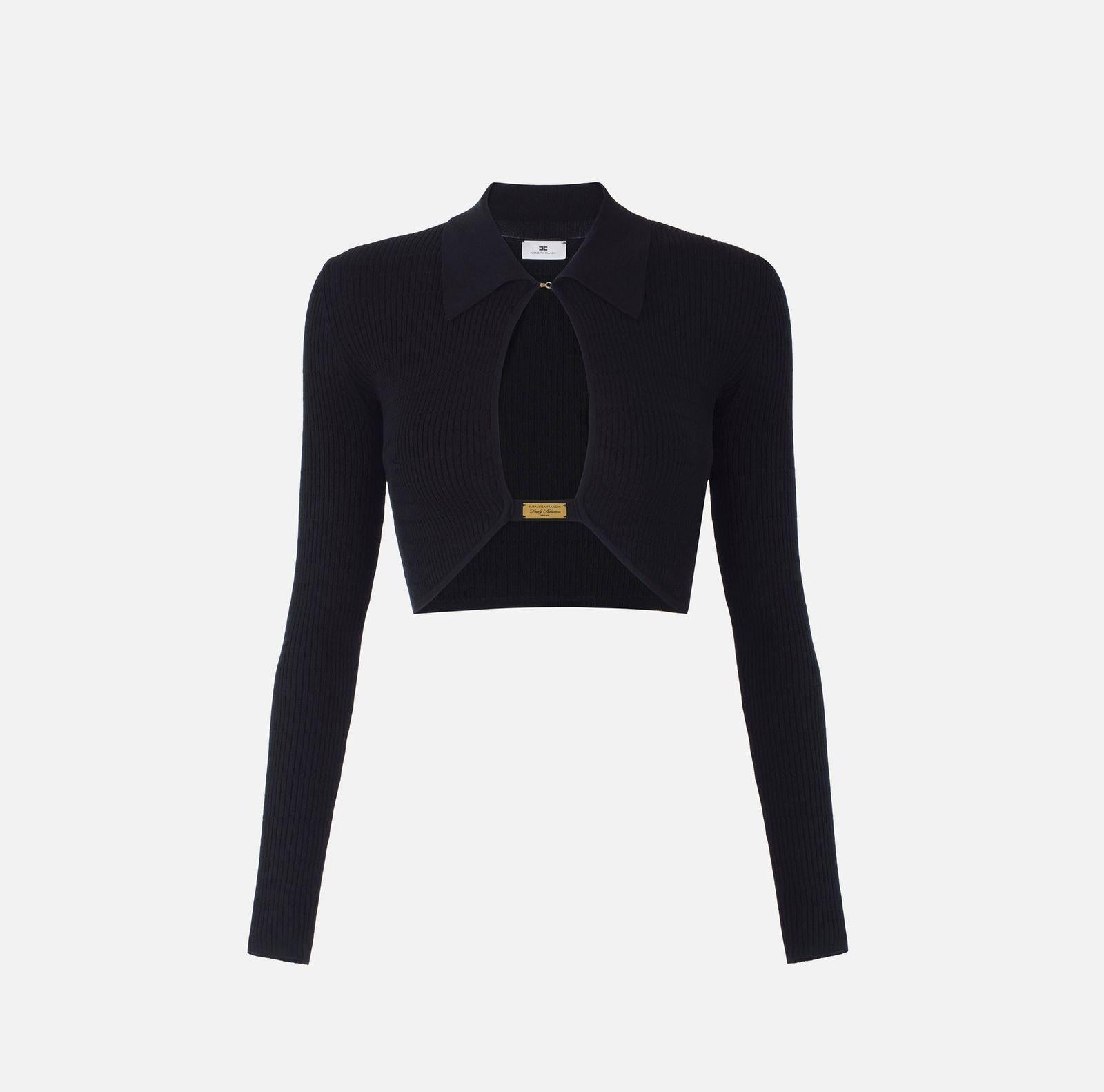 Top a micro trecce - Elisabetta Franchi MK85B61E2 110 ELISABETTA FRANCHI 