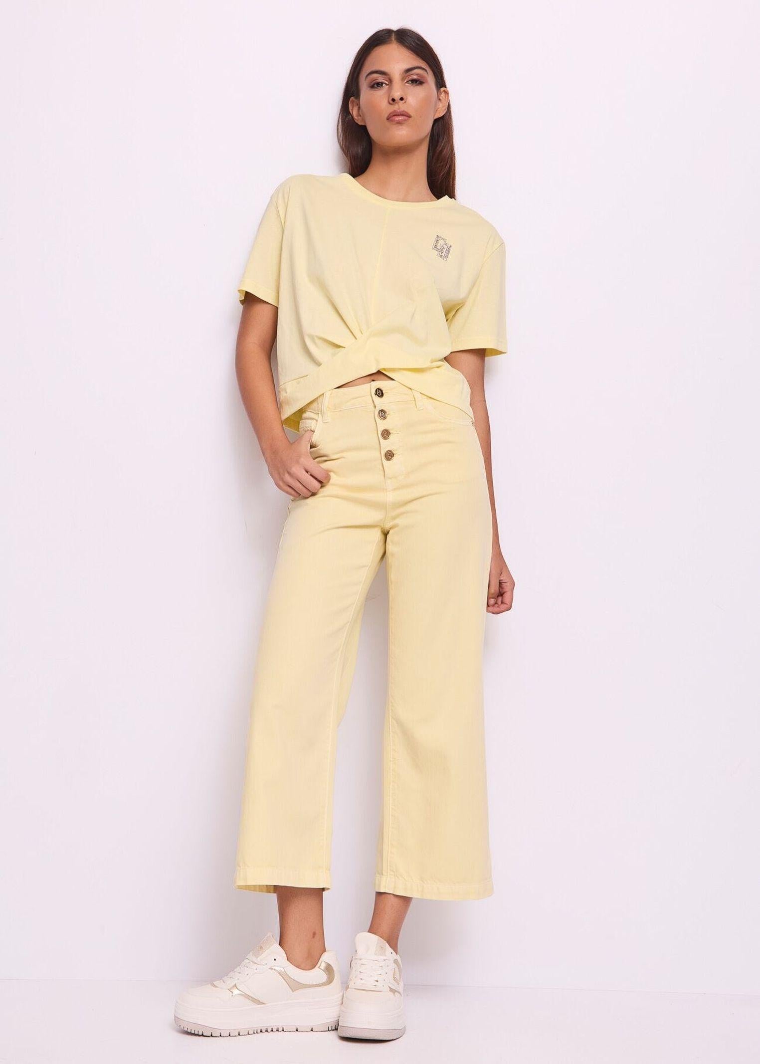 Jeans a vita alta con bottoni 511BD25022 2722 GAUDI' 