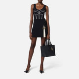 Gonna in crepe bicolore - Elisabetta Franchi GO07951E2 685 ELISABETTA FRANCHI 