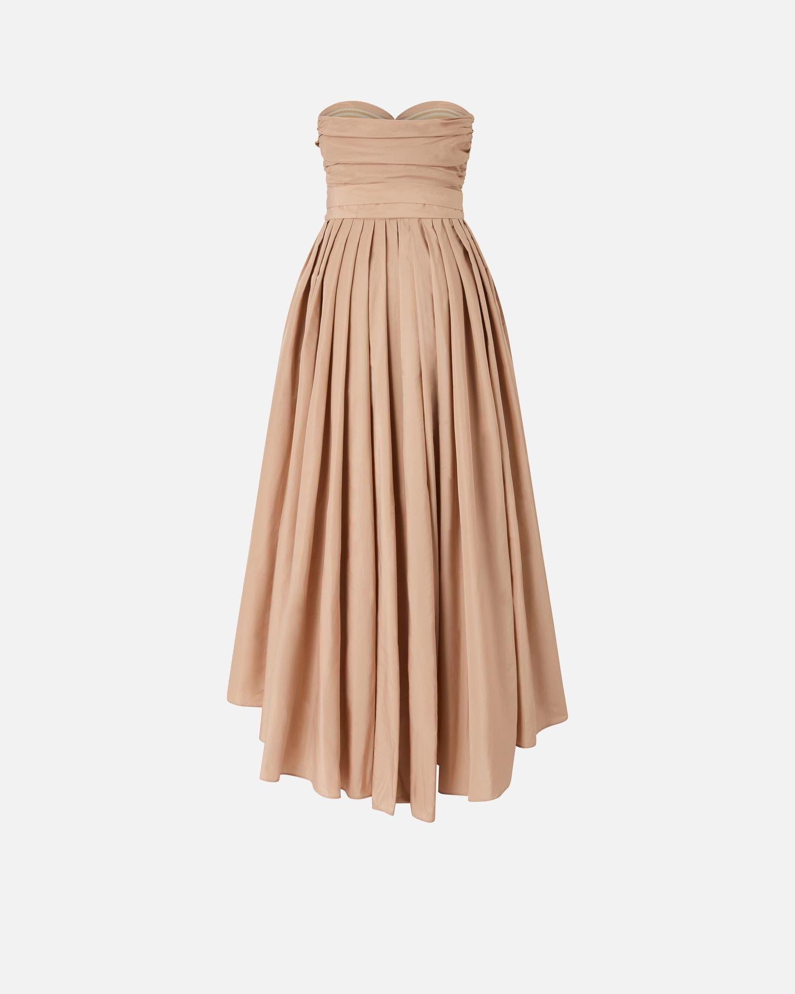 Abito in taffetà scollo a cuore 104937-Y3LE N34 PINKO 
