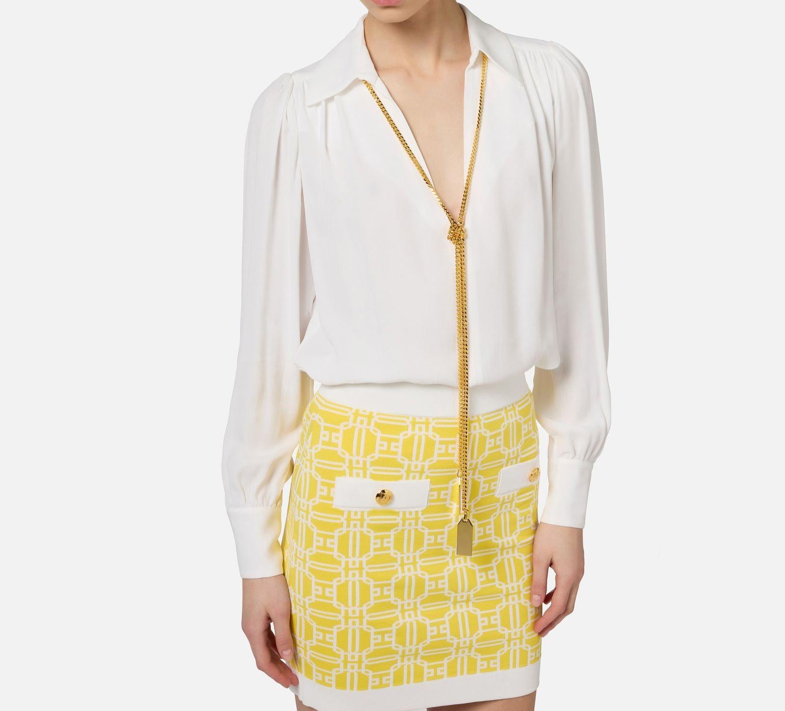 Camicia con charms collana - Elisabetta Franchi CA09346E2 360 ELISABETTA FRANCHI 