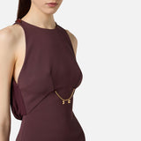 Abito in crèpe e georgette AB80856E2 EA4 ELISABETTA FRANCHI 