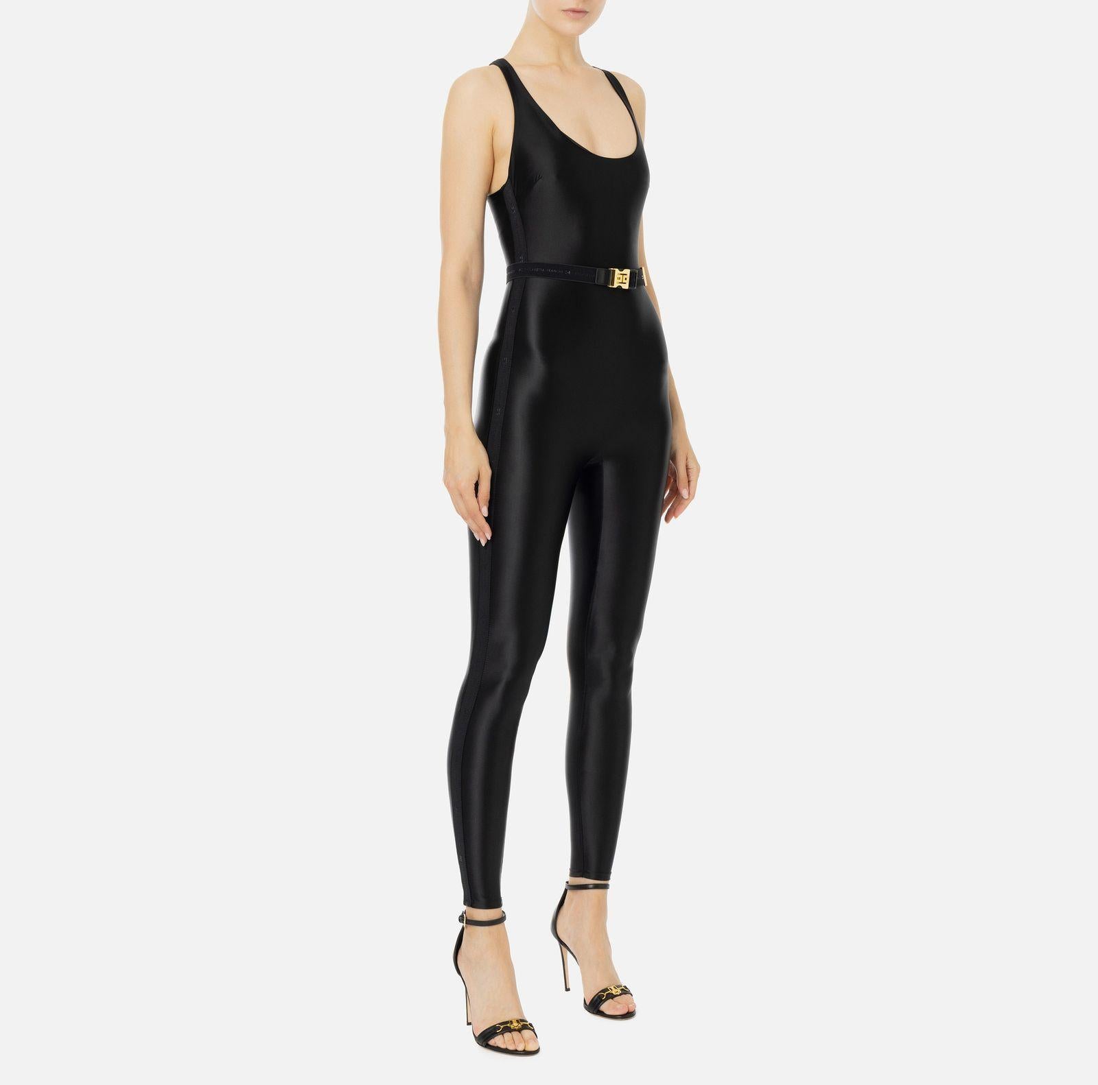 Tuta in lycra lucida con elastico logato TU01446E2 110 ELISABETTA FRANCHI 