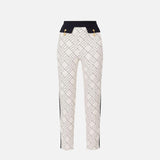 Pantalone bicolor con stampa - Elisabetta Franchi PAS0156E2 EF1 ELISABETTA FRANCHI 