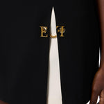 Gonna in crepe bicolore GO07951E2 685 ELISABETTA FRANCHI 