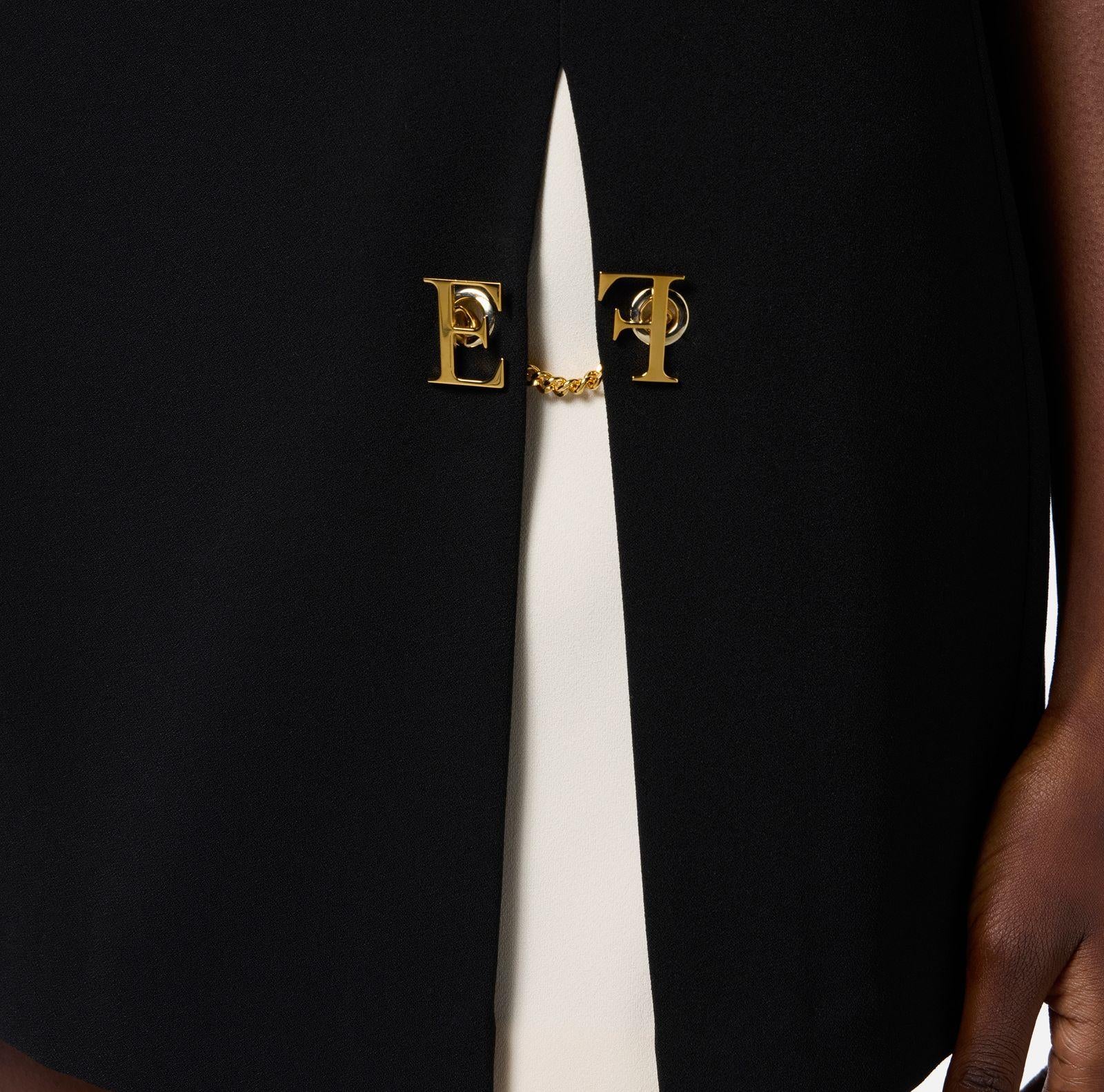 Gonna in crepe bicolore GO07951E2 685 ELISABETTA FRANCHI 
