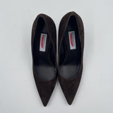 Dècolletè in pelle scamosciata 2470 MORO SPAZIO MODA 