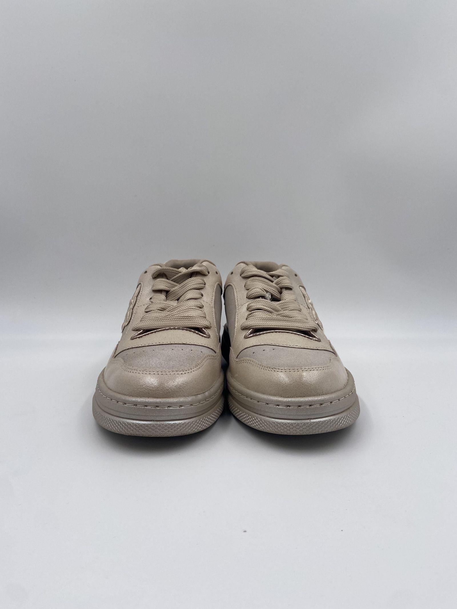 Sneakers in pelle con logo a contrasto SS0049P038 066 PINKO 