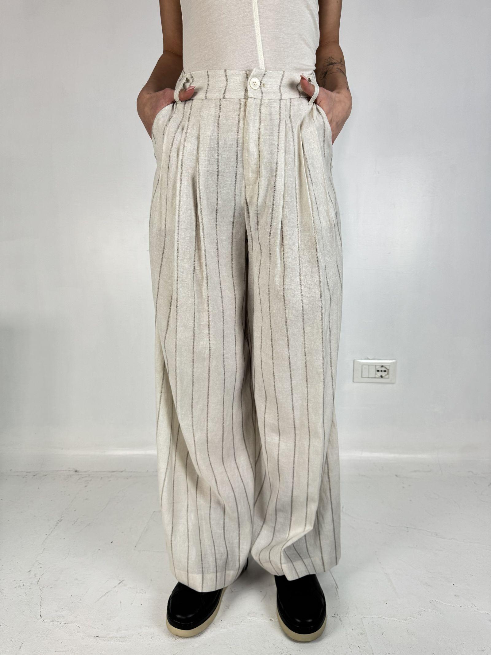 Pantalone con motivo a righe - Eleh SS260272 ECRU ELEH 