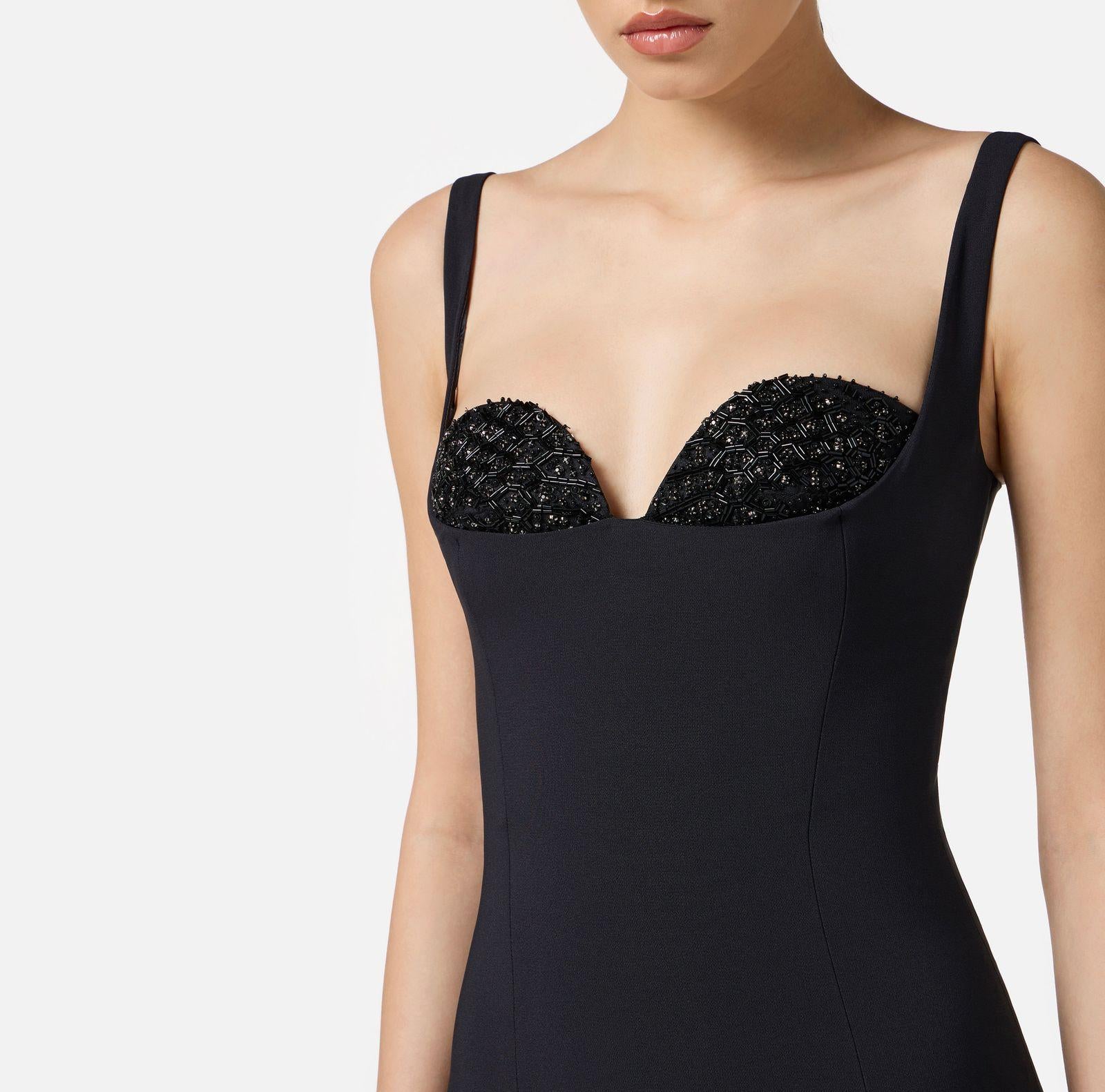 Abito con cristalli AB83557E2 110 ELISABETTA FRANCHI 