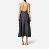 Gonna in raso con cintura - Elisabetta Franchi GO09851E2 DC3 ELISABETTA FRANCHI 
