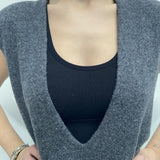 Gilet scollo a V - Ofelia CBGL4734 ANTRACITE OFELIA 