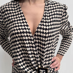 Abito stampa geometrica con fibbia - Elisabetta Franchi AB30827E2 685 ELISABETTA FRANCHI 