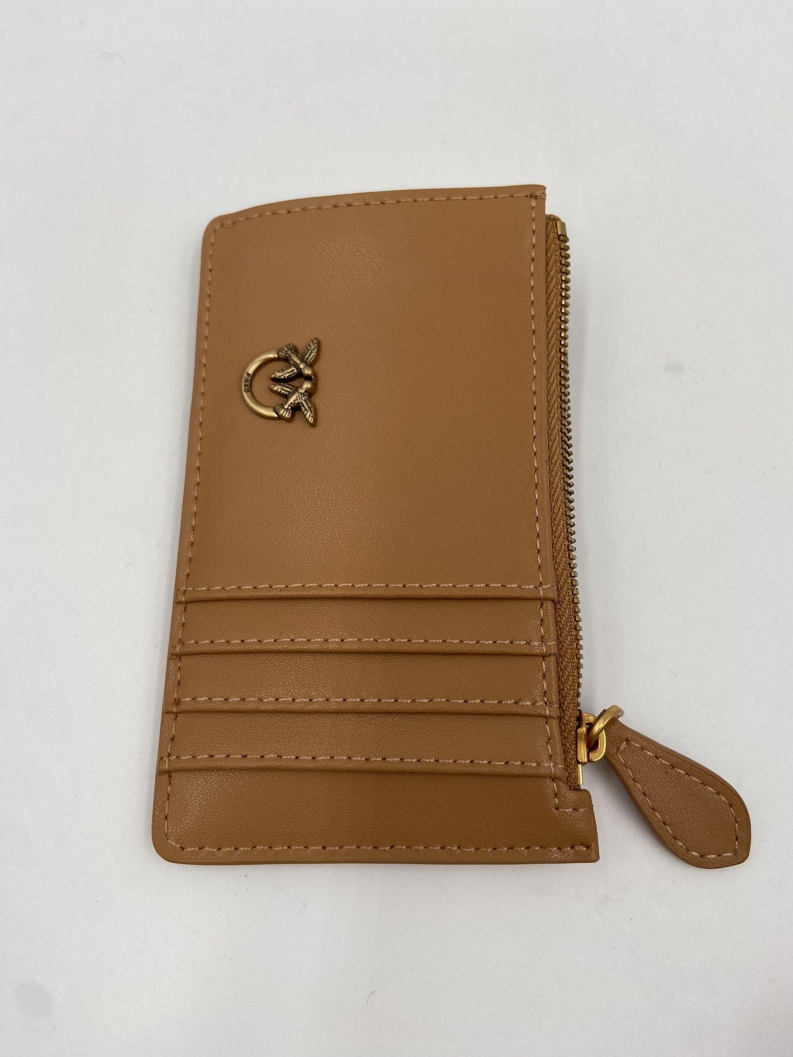 Portacarte con lavorazione chevron 100251A0GK C83Q PINKO 