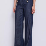 Jeans wide leg con bottoni dorati - Gaudi 611BD26038 00 GAUDI' 