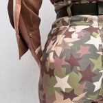 Pantalone camouflage con cintura - Elisabetta Franchi PJ73D06E2 W73 ELISABETTA FRANCHI 