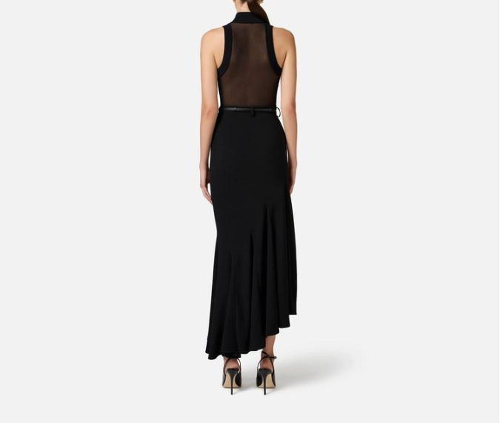 Top con dettaglio in tulle - Elisabetta Franchi TK28S51E2 110 ELISABETTA FRANCHI 
