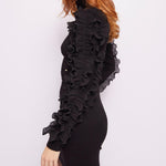 Abito corto con rouches in organza 421FD13015 2001 GAUDI' 