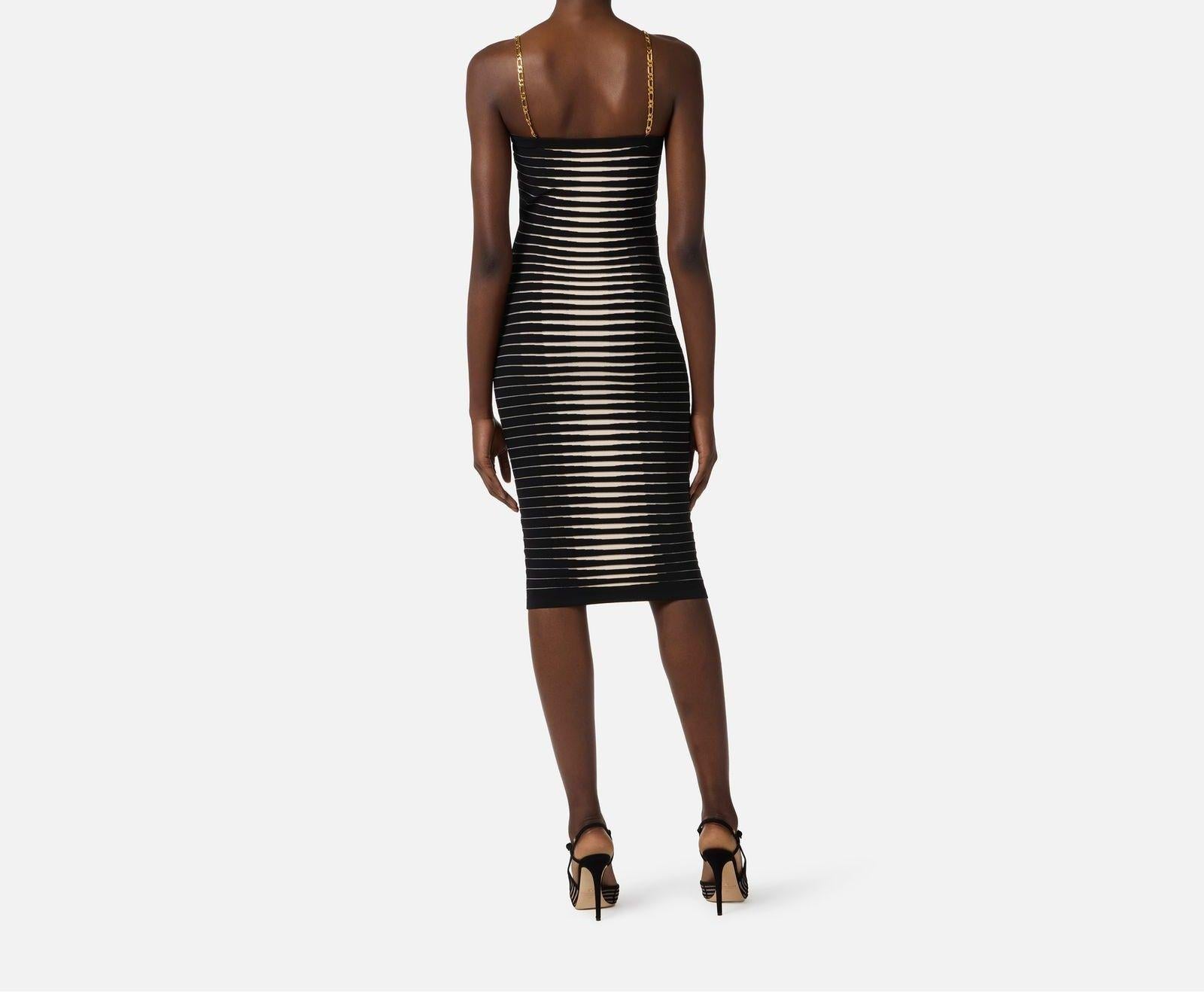 Abito con zebra jacquard - Elisabetta Franchi AM99S61E2 685 ELISABETTA FRANCHI 