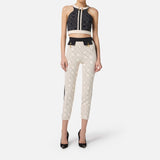 Pantalone bicolor con stampa - Elisabetta Franchi PAS0156E2 EF1 ELISABETTA FRANCHI 