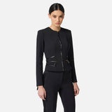 Giacca con dettagli zip GI17356E2 110 ELISABETTA FRANCHI 