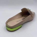 Sabot con perle e borchie 602 BEIGE CHIARINI 