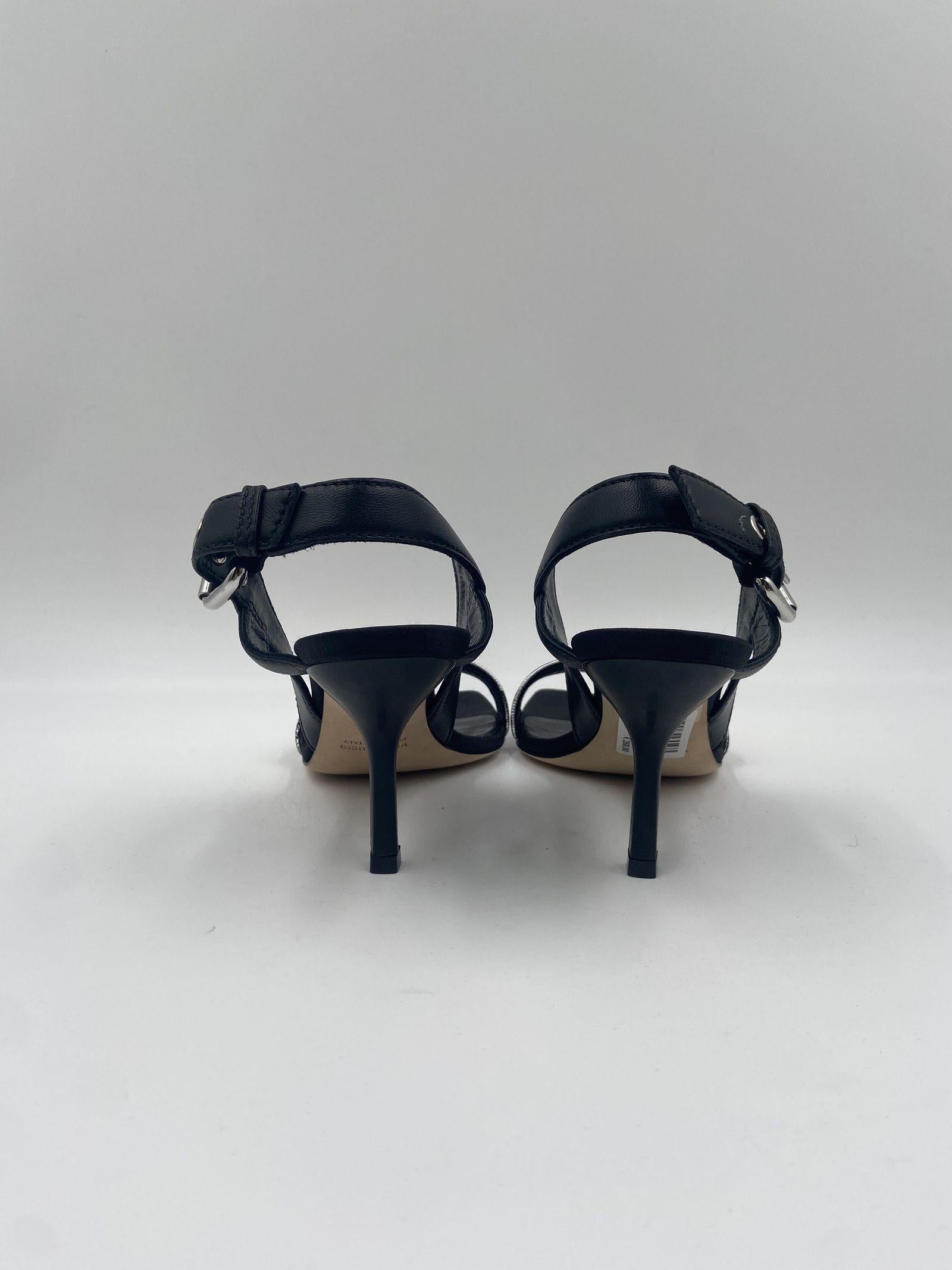 Sandalo punta squadrata LT295 NERO LELLA BALDI 