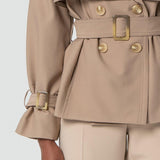 Trench regular in tessuto tecnico