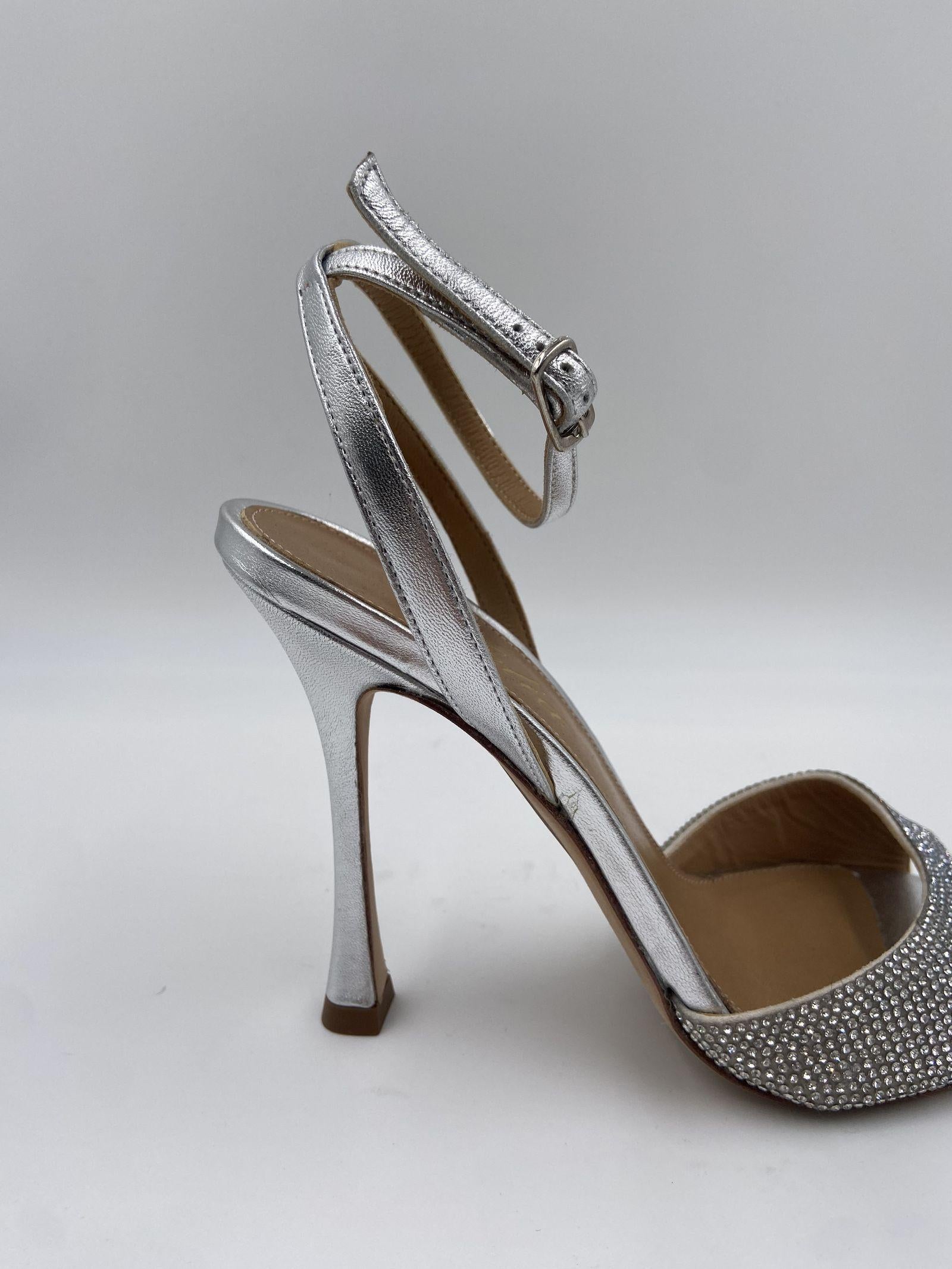 Sandalo aperto con mini strass H2286 ARGENTO OFELIA 