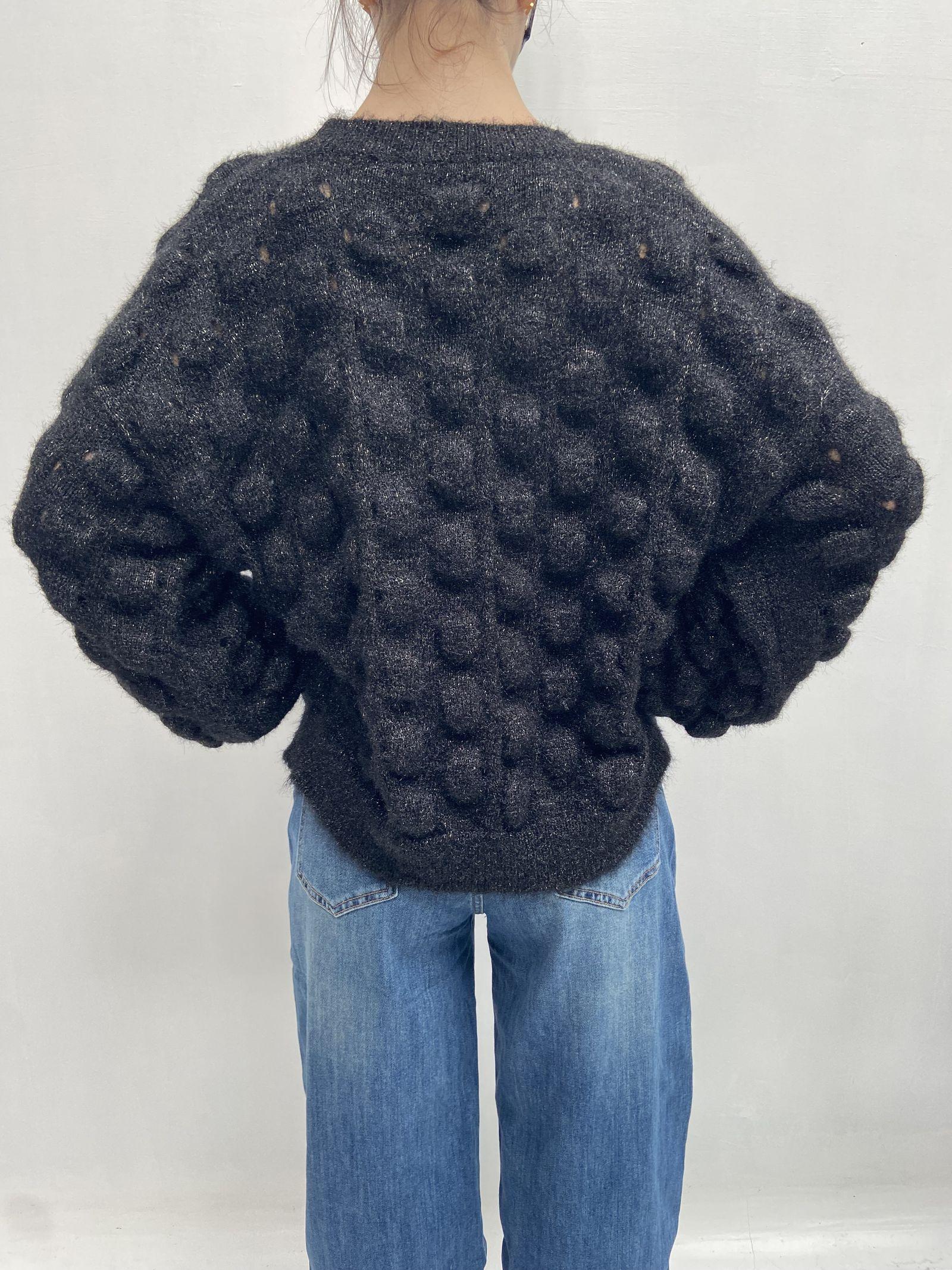 Maglia lavorazione traforata 153 NERO OFELIA 