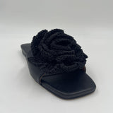 Sandalo ciabatta con fiore 25082016J NERO ANGEL ALARCON 