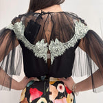 Abito con ricamo floreale - Elisabetta Franchi AB85993E2 110 ELISABETTA FRANCHI 