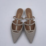 Scarpa bassa aperta con borchie 2569 LATTE OFELIA 