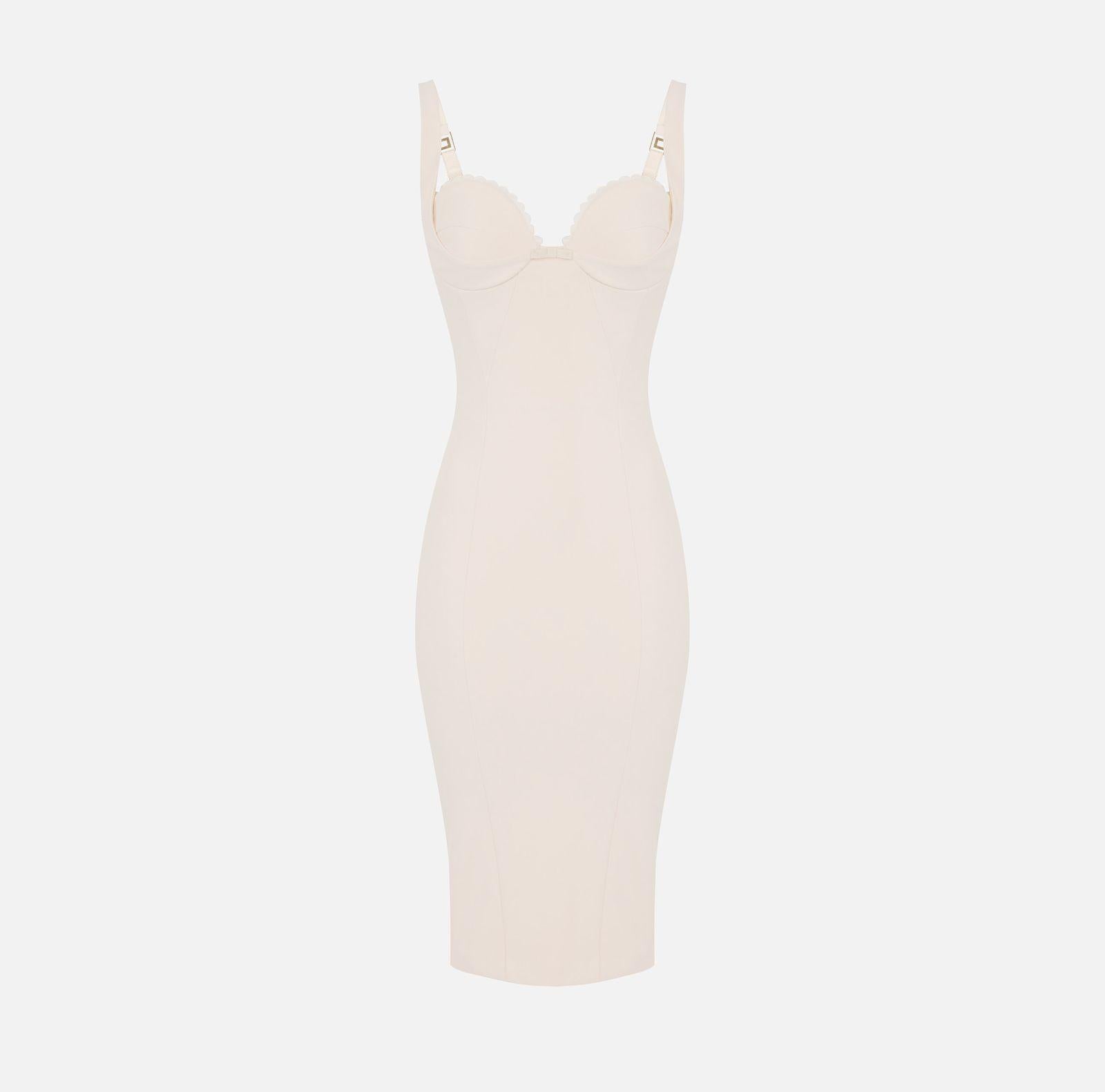 Abito con smerlo ricamato - Elisabetta Franchi AB85052E2 193 ELISABETTA FRANCHI 