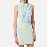 Abito in jacquard floreale con rouches - Elisabetta Franchi AM44Q51E2 DL5 ELISABETTA FRANCHI 