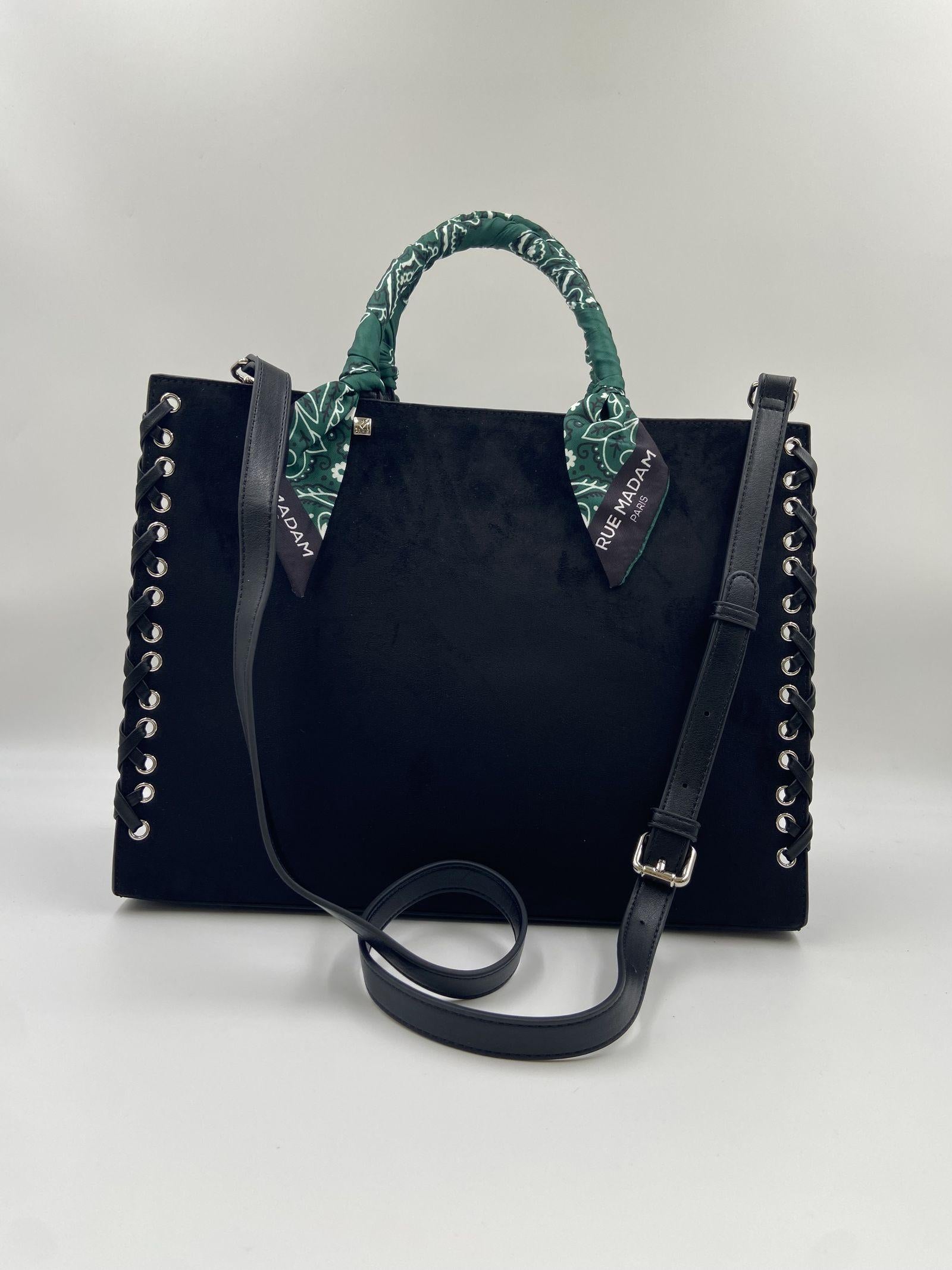Borsa Apache nera 1481 NERO RUE MADAM PARIS 