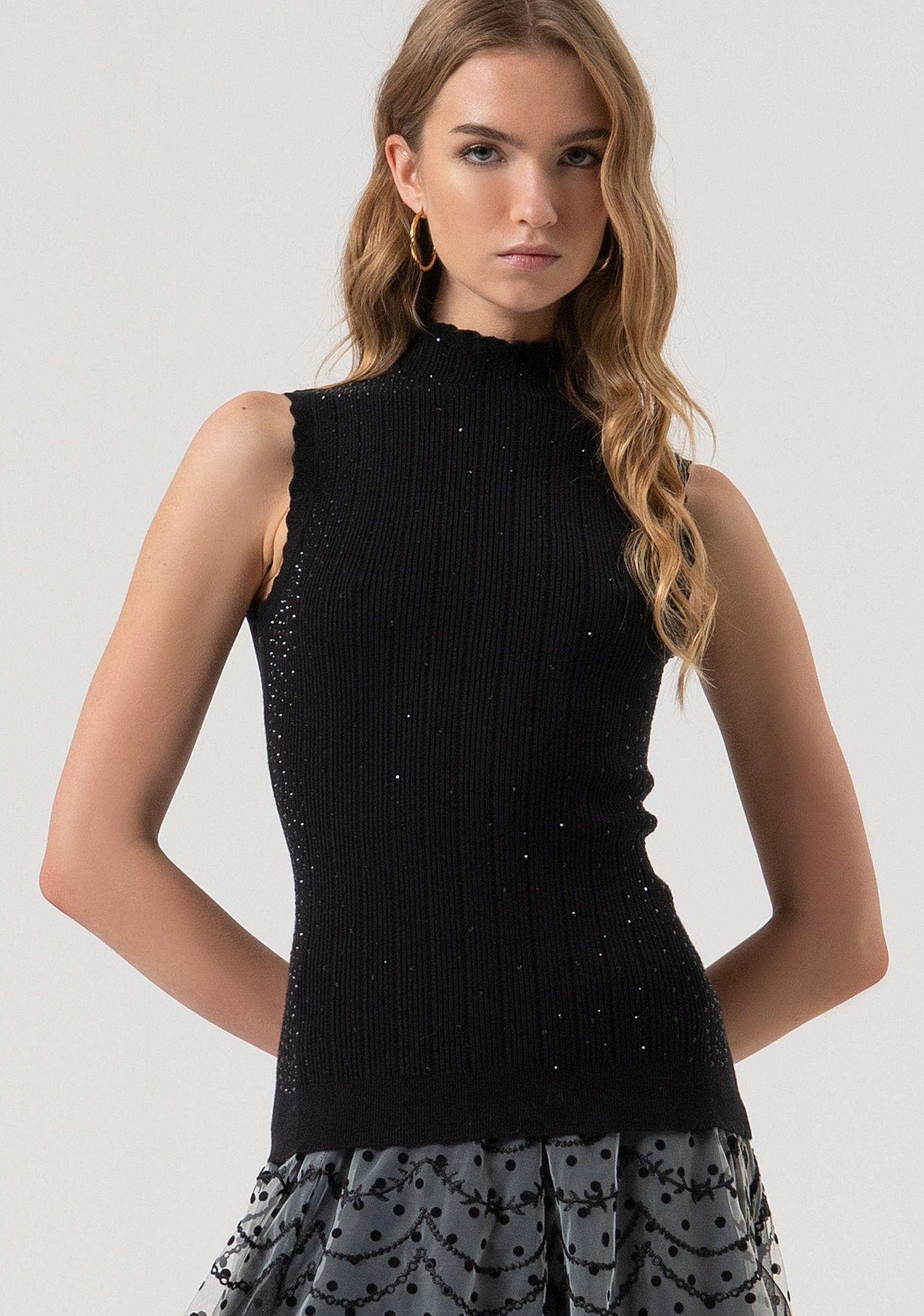 Top con strass FR25WT4004K50401 053 FRACOMINA 
