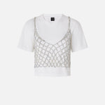 Maglia con top mini paillettes abbinato - Pinko 105145-A2LT ZI6 PINKO 