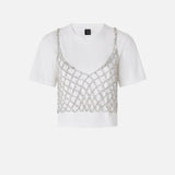 Maglia con top mini paillettes abbinato - Pinko 105145-A2LT ZI6 PINKO 
