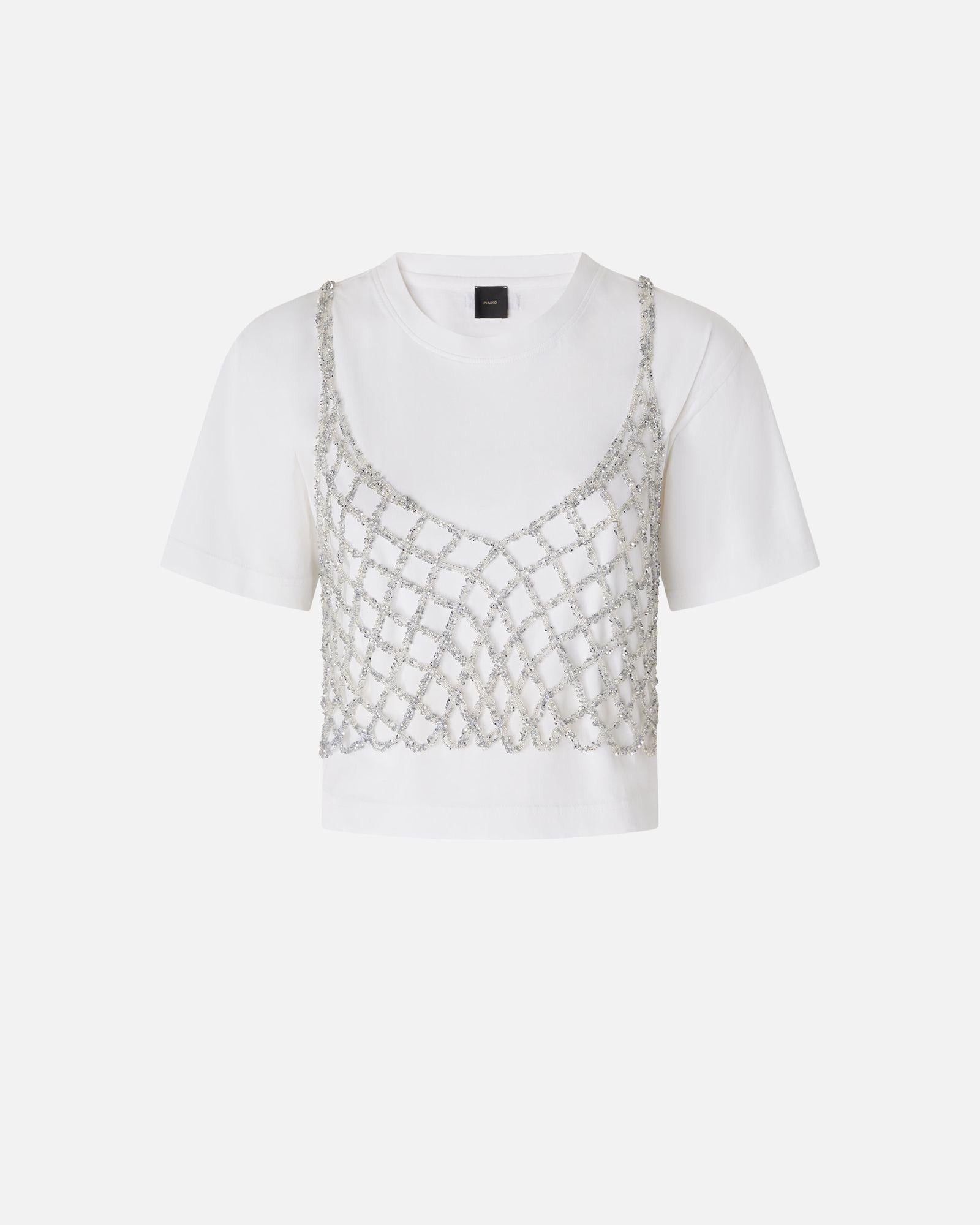 Maglia con top mini paillettes abbinato - Pinko 105145-A2LT ZI6 PINKO 