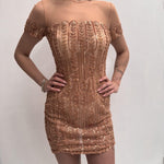 Abito trasparente con perline - Elisabetta Franchi AR24A22E1 181 ELISABETTA FRANCHI 