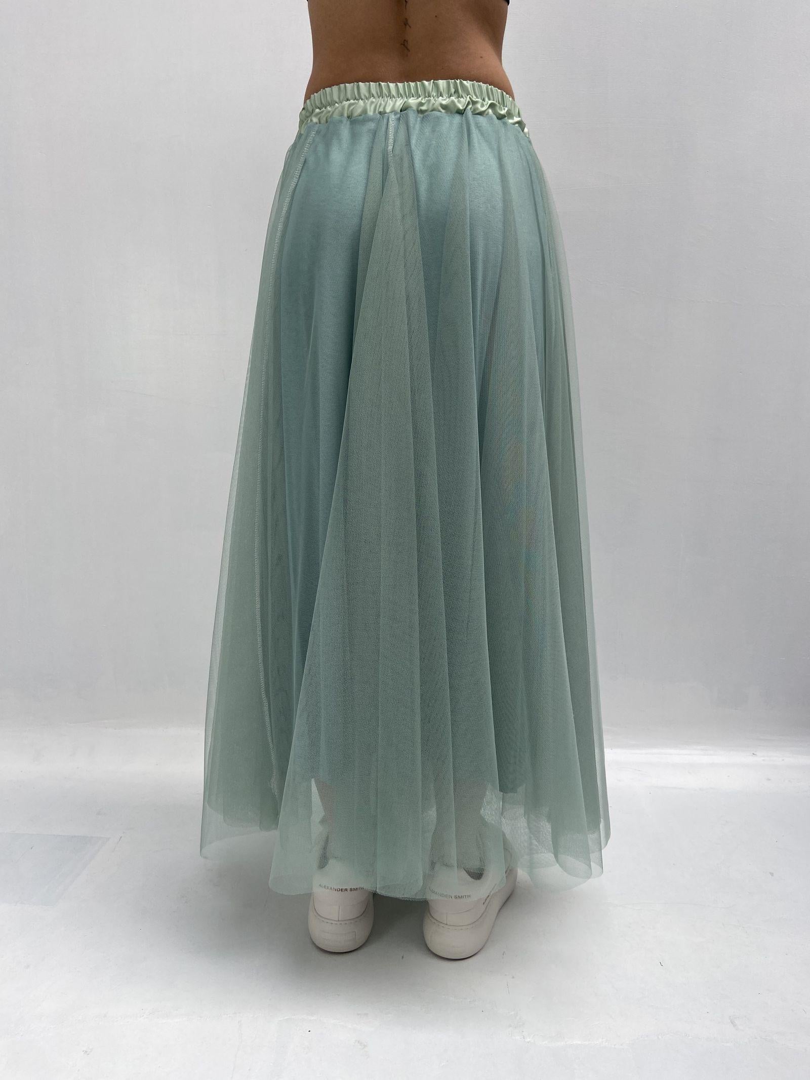 Gonna lunga in tulle MK04.015 ACQUAMARINA OFELIA 