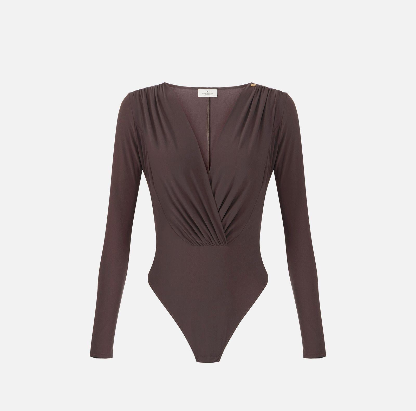 Body in georgette stretch - Elisabetta Franchi BO03162E2 EV9 ELISABETTA FRANCHI 